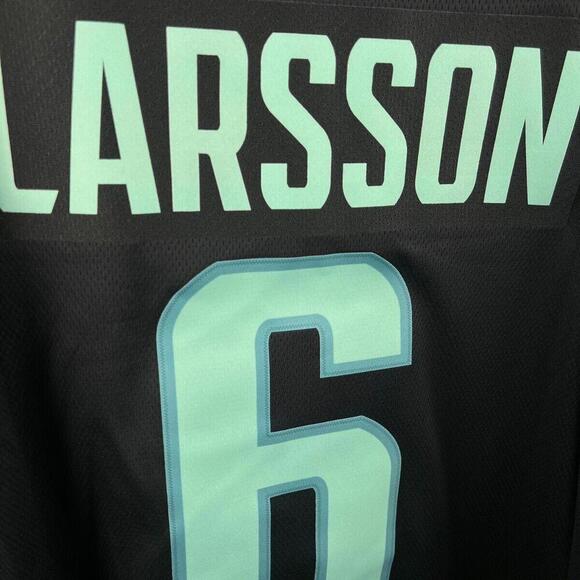 NWT Fanatics NHL Seattle Kraken Breakaway Jersey - Size M Adam Larsson #6 - Picture 2 of 9